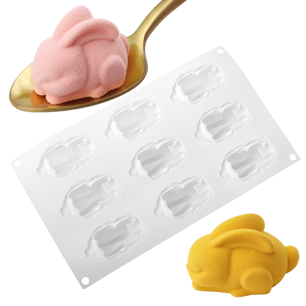 9-Cell Squatting Long Eared Ra - огляд і ціна Bunny Cake Mold